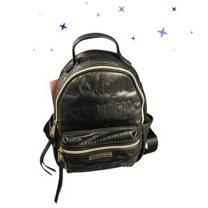 Juicy Couture Black Backpack with Gold Zippers
